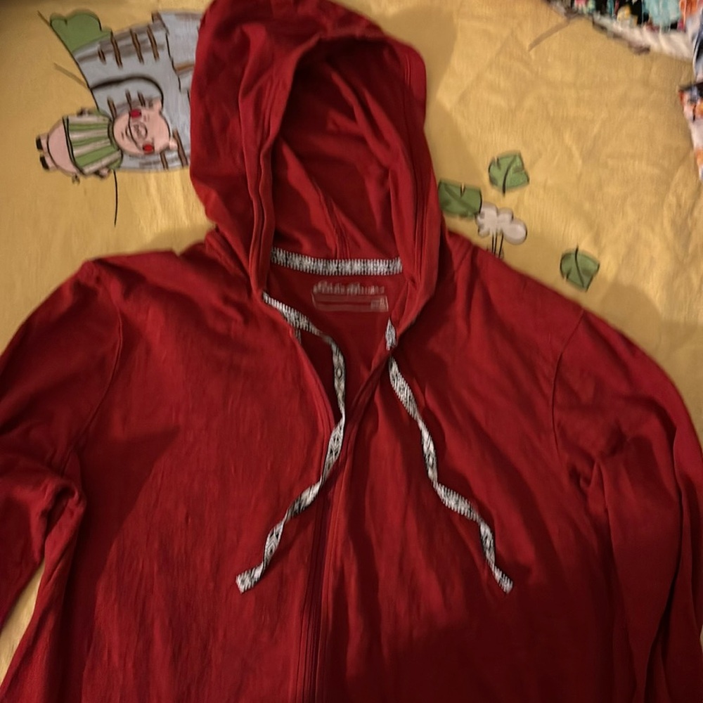 Red lightweight hoodie